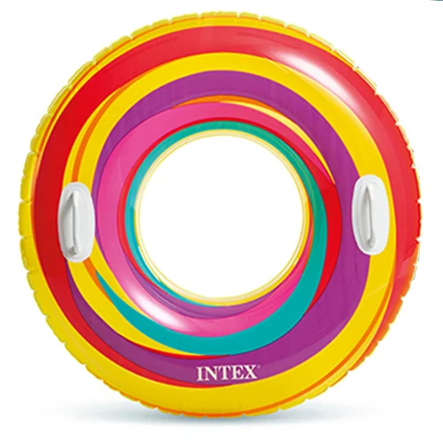 حلقه شنا بادی رنگارنگ دستگیره دار Intex 59256