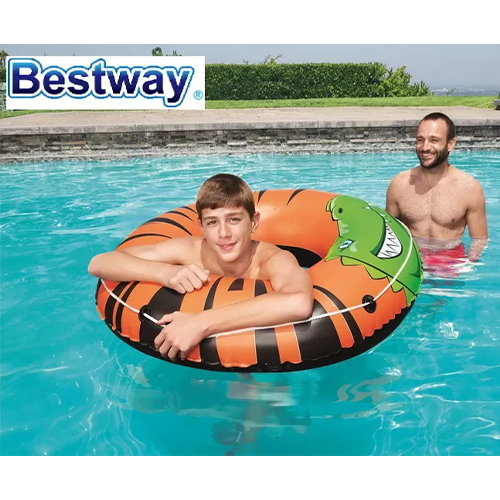 خرید حلقه شنا بادی تمساح نارنجی رنگ مدل bestway 36108 | سعید اینتکس