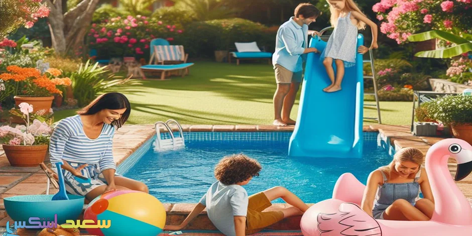 راه اندازی استخر آماده برای باغ