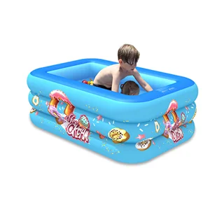 استخر بادی طرح دونات آبی رنگ